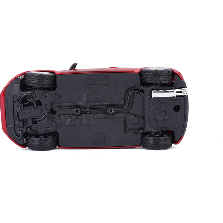 Bburago VW Polo 5 GTI : Modellauto im Maßstab 1:24, Türen und Motorhaube zum Öffnen, lenkbar, 19 cm, rot (18-21059) - Preisvergleich – Bild 16