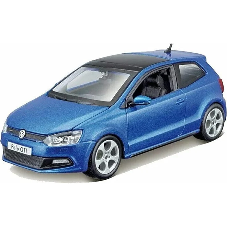 Bburago VW Polo 5 GTI : Modellauto im Maßstab 1:24, Türen und Motorhaube zum Öffnen, lenkbar, 19 cm, rot (18-21059) - Preisvergleich – Bild 7