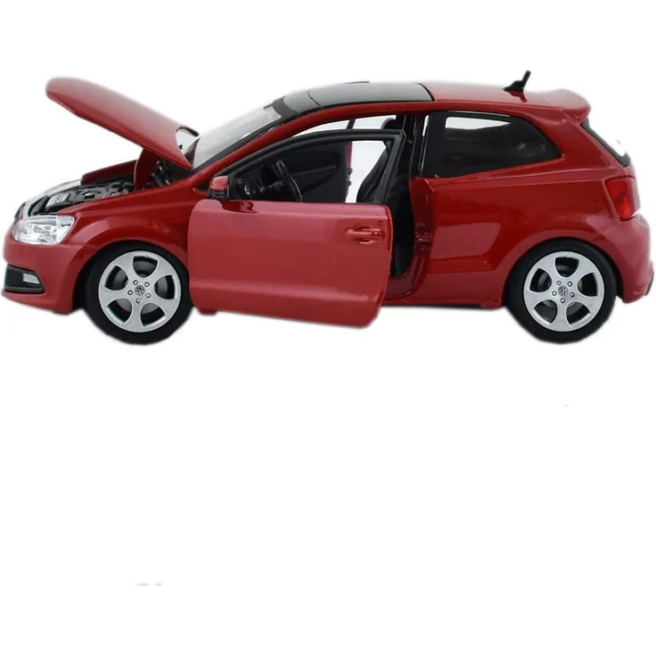 Bburago VW Polo 5 GTI : Modellauto im Maßstab 1:24, Türen und Motorhaube zum Öffnen, lenkbar, 19 cm, rot (18-21059) - Preisvergleich – Bild 14