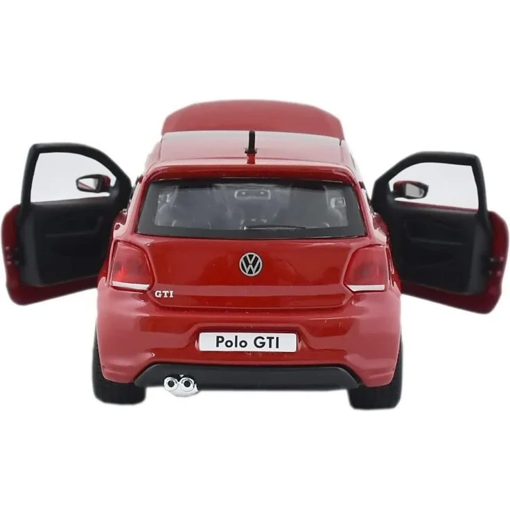 Bburago VW Polo 5 GTI : Modellauto im Maßstab 1:24, Türen und Motorhaube zum Öffnen, lenkbar, 19 cm, rot (18-21059) - Preisvergleich – Bild 15