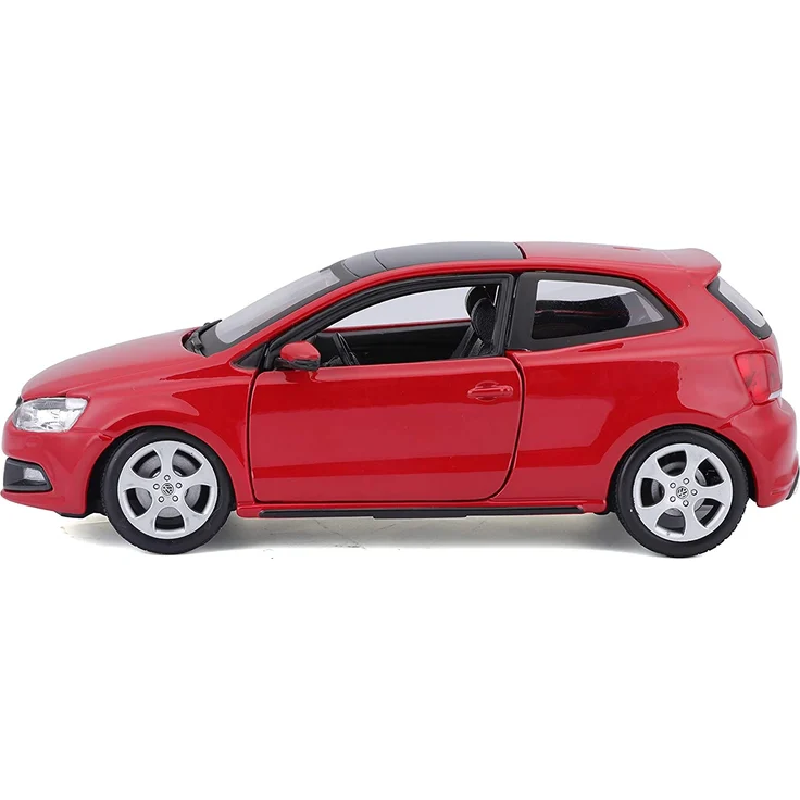 Bburago VW Polo 5 GTI : Modellauto im Maßstab 1:24, Türen und Motorhaube zum Öffnen, lenkbar, 19 cm, rot (18-21059) - Preisvergleich – Bild 18