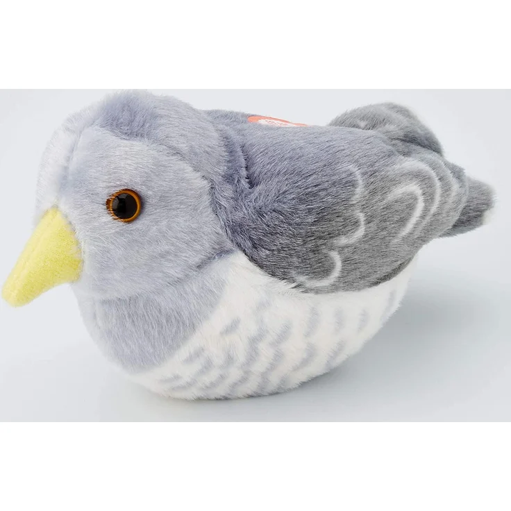 Wild Republic 19500 Plüschvogel Kuckuck mit authentischem Originalgesang, Kuscheltier, Plüschtier, 13cm, grau – Bild 2