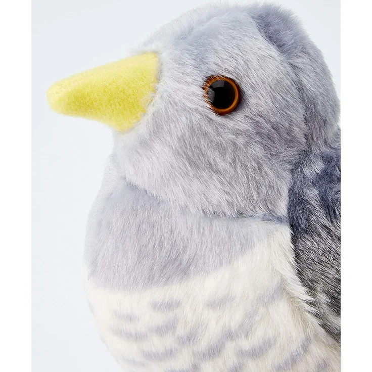 Wild Republic 19500 Plüschvogel Kuckuck mit authentischem Originalgesang, Kuscheltier, Plüschtier, 13cm, grau – Bild 4