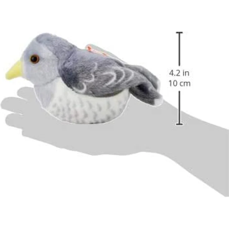 Wild Republic 19500 Plüschvogel Kuckuck mit authentischem Originalgesang, Kuscheltier, Plüschtier, 13cm, grau – Bild 6