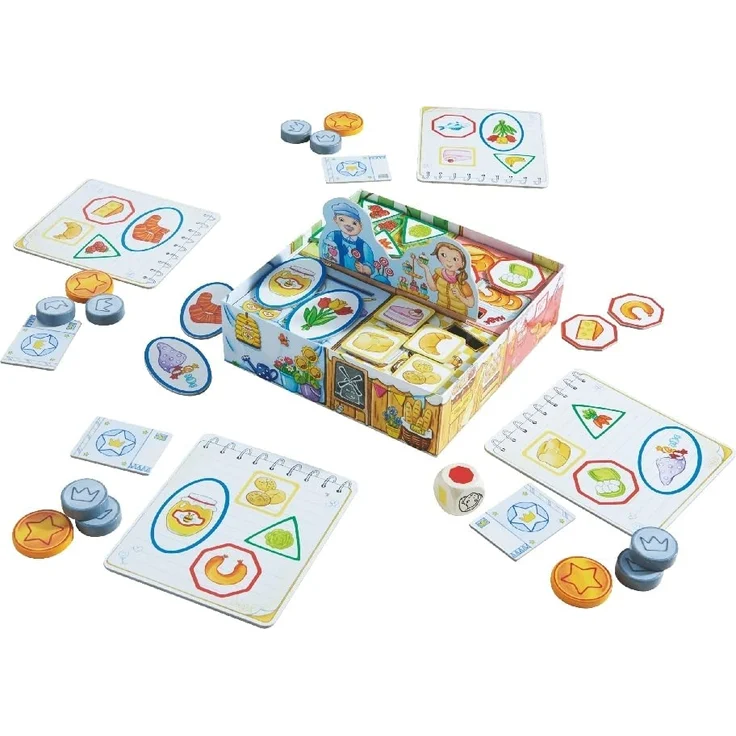 HABA 302781 – Meine ersten Spiele – Einkaufen, Spiel ab 2 Jahren mit 3D-Marktstand und Spielmaterial aus Holz – Bild 6