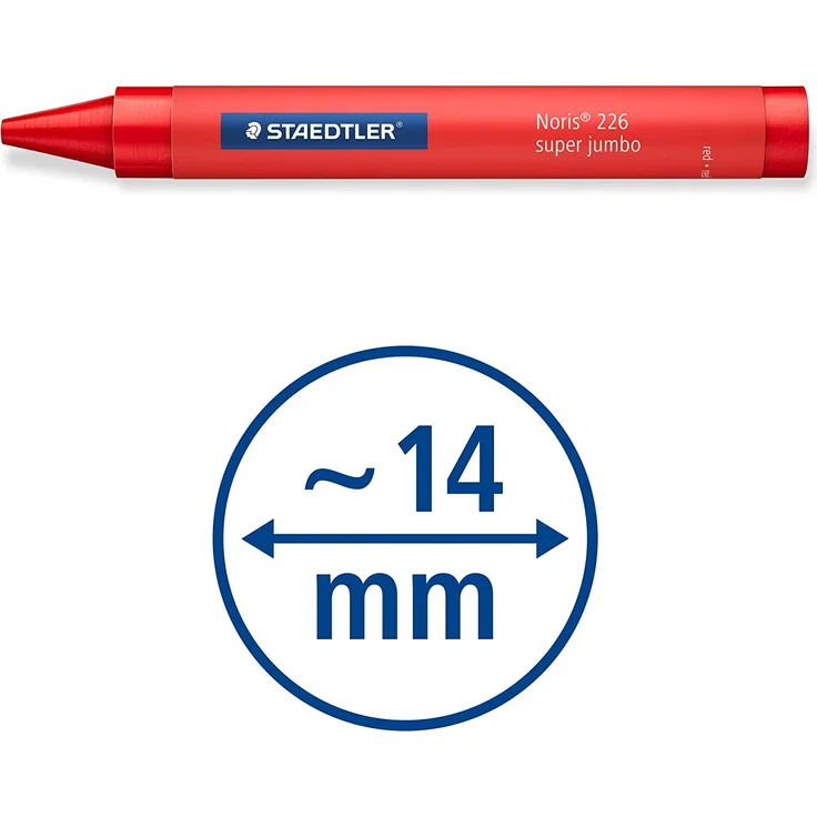 Staedtler 226 NC12 - Noris Club Super Jumbo Wachsmalkreide, 12 Stück im Etui – Bild 5