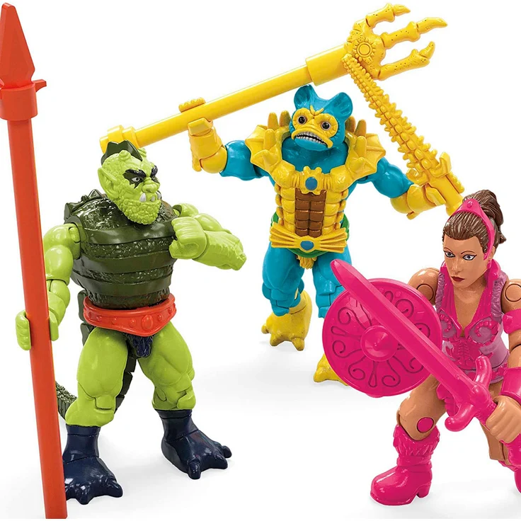 MEGA HHD15 - Masters of the Universe Bauspielzeug-Sammelfiguren Superhelden-Mikro-Aktionsfiguren und Zubehör, MOTU Kampf um Eternia Collection II – Bild 5