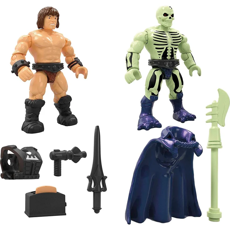 MEGA HHD15 - Masters of the Universe Bauspielzeug-Sammelfiguren Superhelden-Mikro-Aktionsfiguren und Zubehör, MOTU Kampf um Eternia Collection II – Bild 4