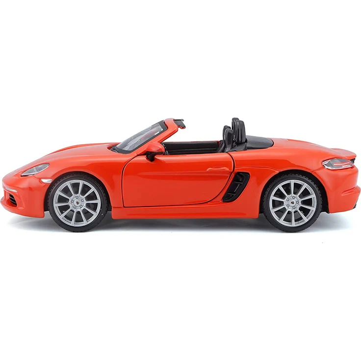 Bburago Porsche 718 Boxster: Modellauto im Maßstab 1:24, Türen zum Öffnen, 19 cm, orange (18-21087OR) – Bild 12