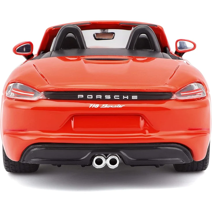 Bburago Porsche 718 Boxster: Modellauto im Maßstab 1:24, Türen zum Öffnen, 19 cm, orange (18-21087OR) – Bild 3