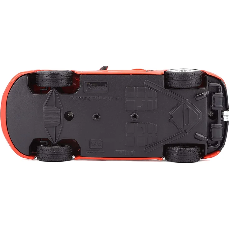 Bburago Porsche 718 Boxster: Modellauto im Maßstab 1:24, Türen zum Öffnen, 19 cm, orange (18-21087OR) – Bild 10