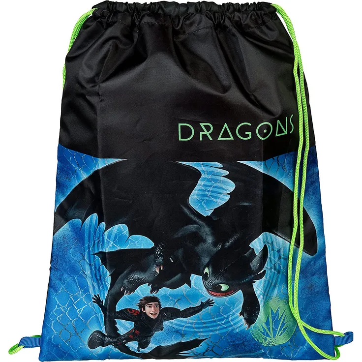 Sportbeutel DreamWorks Dragons 40 x 32 cm Turnbeutel Groß Tasche Schule