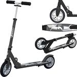Best Sporting Air Scooter 205er Rolle, Tretroller mit großer Trittfläche und Klapp-Ständer in der Farbe schwarz