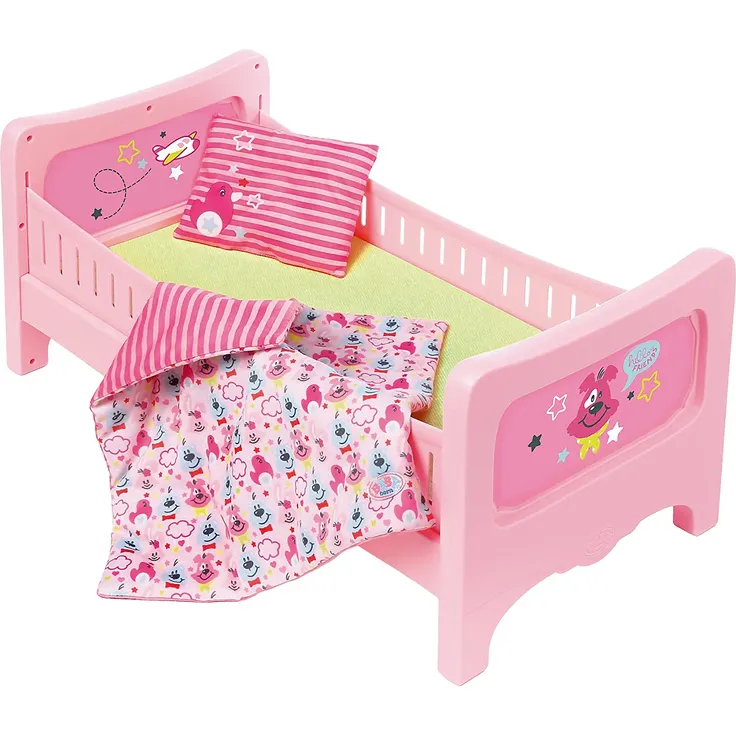 Zapf Creation 824399 Baby Born Bett mit Kuschelbettzeug, bunt
