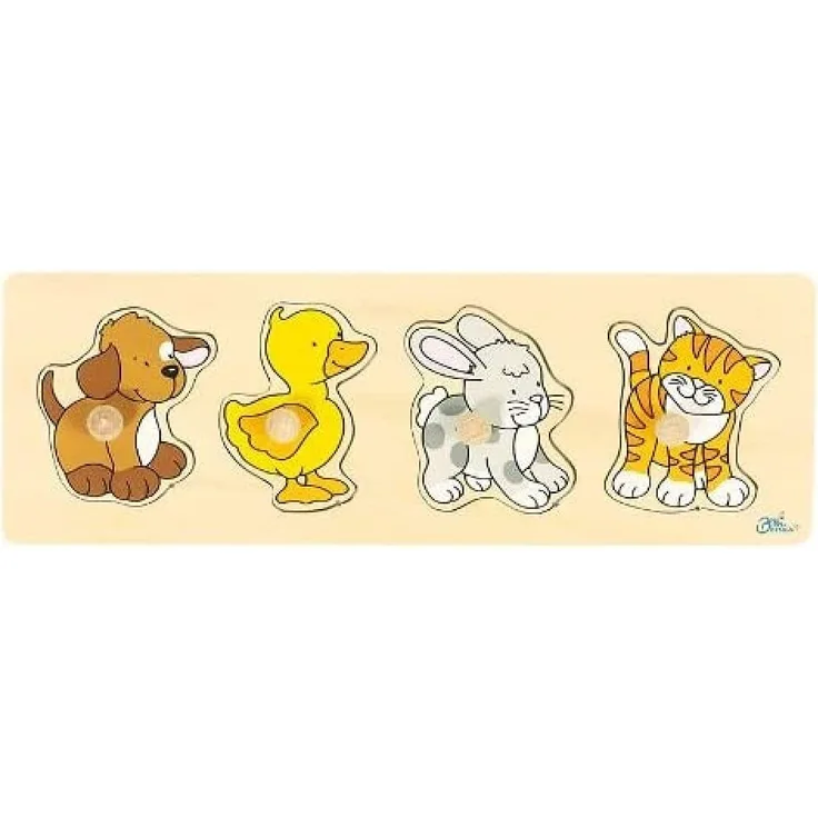Goki 57866 - Holz-Tierpuzzle, 4 Stück