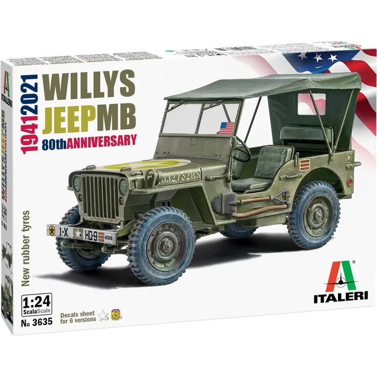 Vertriebsmarken 510003635 1:24 Willys Jeep MB "80th Anniversary"