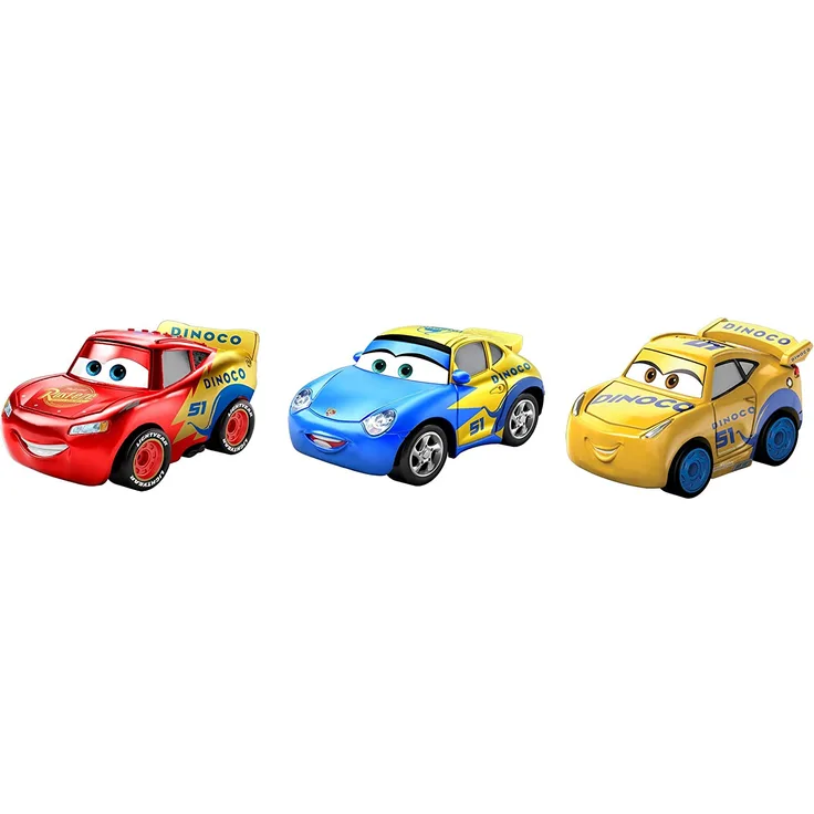 Disney Cars GKG01 - Disney Pixar Cars Mini-Racers 3er-Pack Sortiment, kompakt, authentisch