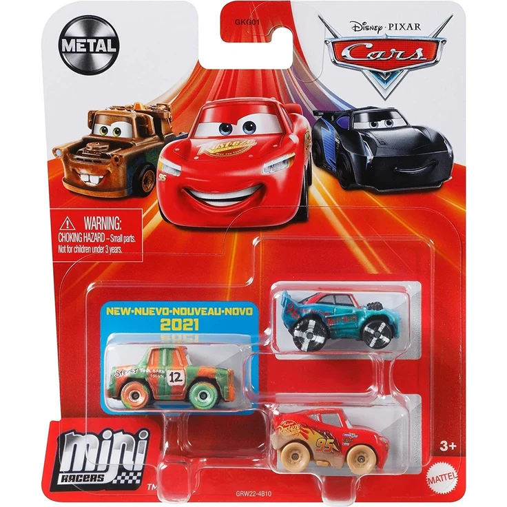 Disney Cars GKG01 - Disney Pixar Cars Mini-Racers 3er-Pack Sortiment, kompakt, authentisch – Bild 2