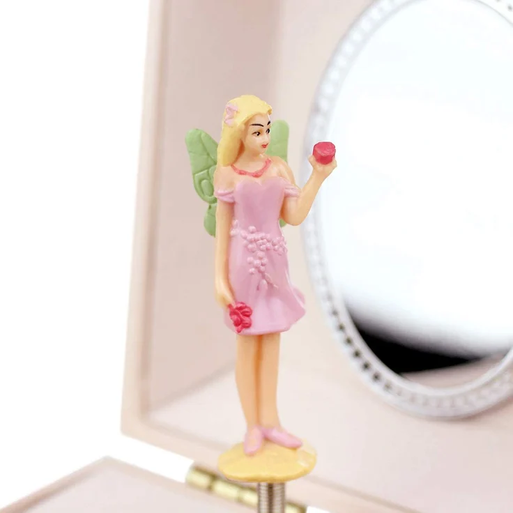Trousselier - Blumenfeen - Flower Fairies - Musikschmuckdose - Spieluhr - Ideales Geschenk für junge Mädchen - Phosphoreszierend - Leuchtet im Dunkeln - Musik von Rachmaninov - Farbe elfenbein – Bild 5