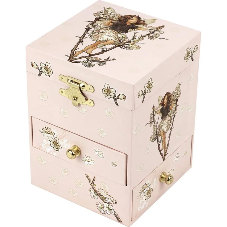 Trousselier - Blumenfeen - Flower Fairies - Musikschmuckdose - Spieluhr - Ideales Geschenk für junge Mädchen - Phosphoreszierend - Leuchtet im Dunkeln - Musik von Rachmaninov - Farbe elfenbein – Bild 4