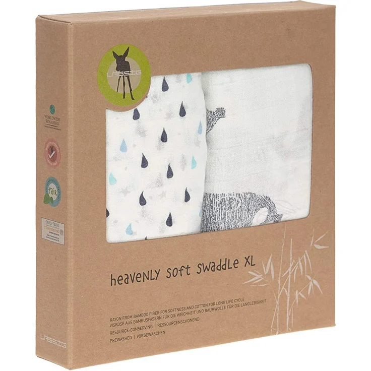 Mulltuch 80X80 Little Water Whale – Bild 2