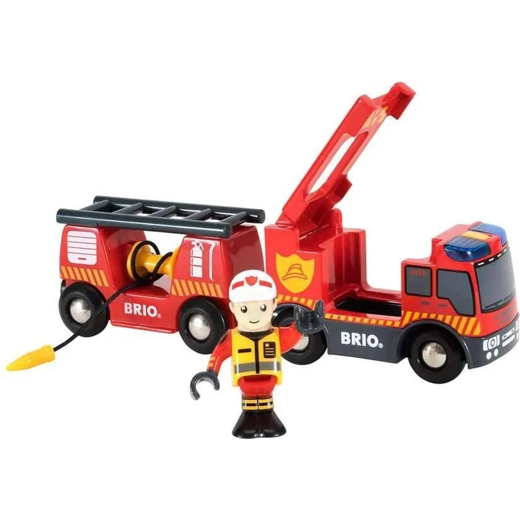 BRIO Bahn - Feuerwehr-Leiterfahrzeug mit Licht und Sound - Preisvergleich – Bild 2