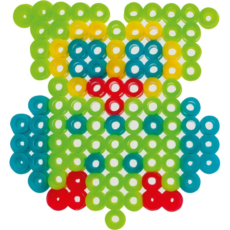 folia 73202 - Bügelperlen Starter Set Fun, mit einer quadratischen Stiftplatte, 220 Perlen, eine Pinzette, Bügelpapier und eine Anleitung – Bild 3