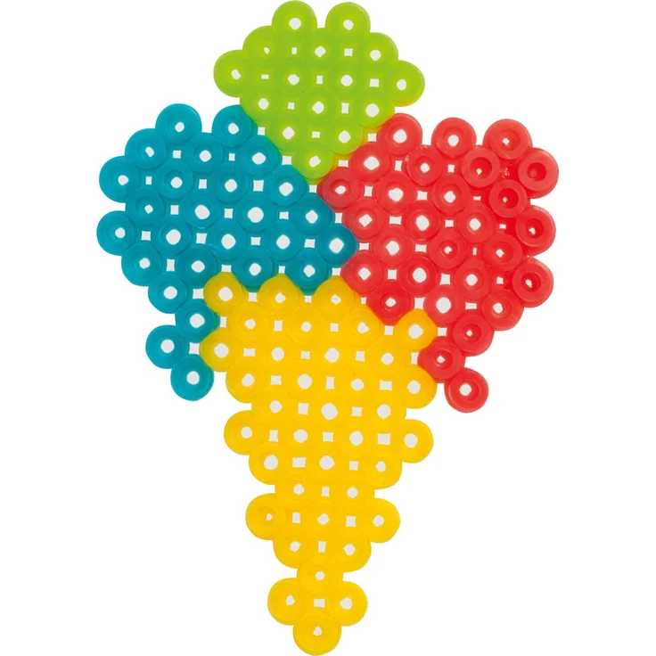 folia 73202 - Bügelperlen Starter Set Fun, mit einer quadratischen Stiftplatte, 220 Perlen, eine Pinzette, Bügelpapier und eine Anleitung – Bild 4