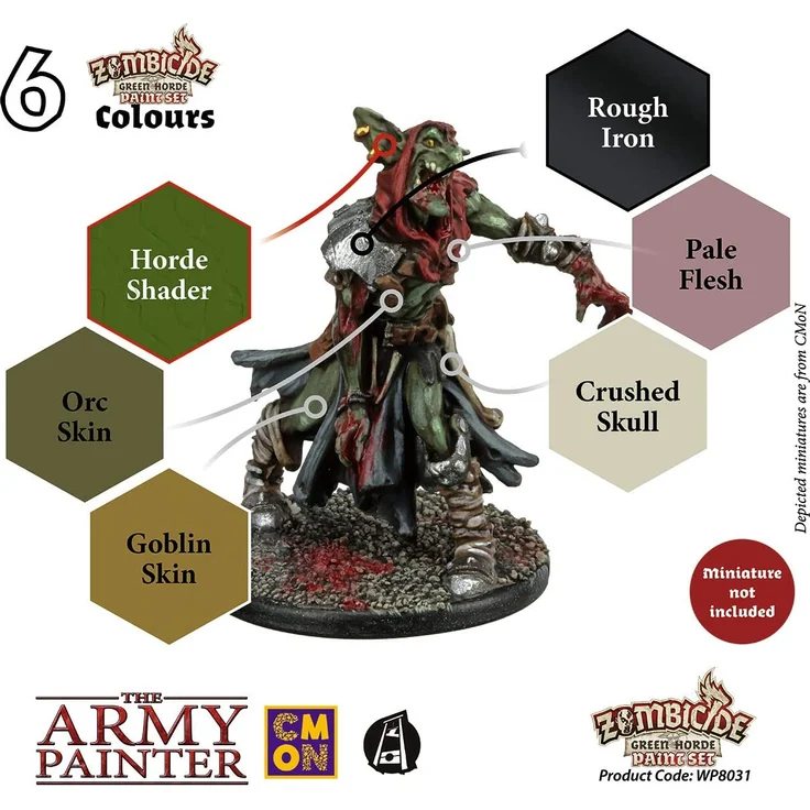 The Army Painter | Zombicide: Green Horde Malset | 6 Acrylfarben | für Cool Mini or Not Zombicide: Black Plague und Green Horde Brettspiel | Wargames Miniatur Modellmalerei – Bild 3