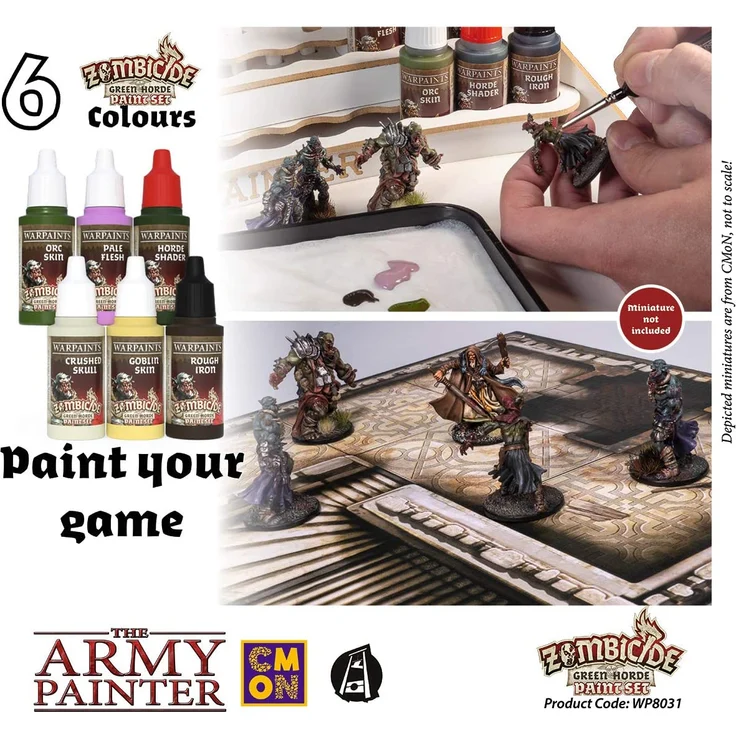 The Army Painter | Zombicide: Green Horde Malset | 6 Acrylfarben | für Cool Mini or Not Zombicide: Black Plague und Green Horde Brettspiel | Wargames Miniatur Modellmalerei – Bild 2