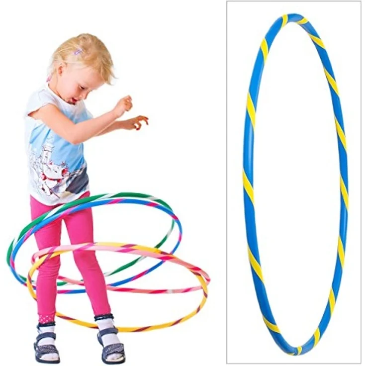 Bunter Kinder Hula Hoop für kleine Profis, Ø60cm, Blau-Gelb – Bild 1