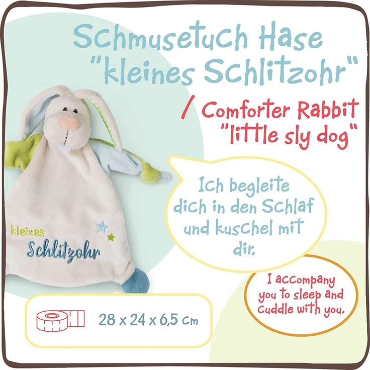 Schmusetuch Hase Kleines Schlitzohr – Bild 3