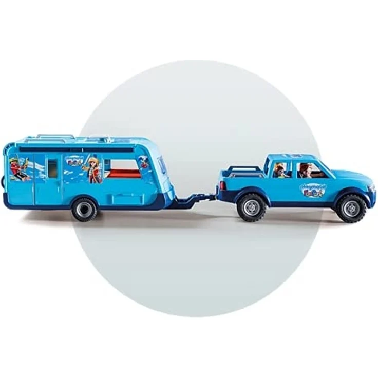 PLAYMOBIL 9502 Fun Park Pick up und Wohnwagen – Bild 2