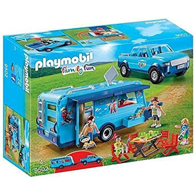 PLAYMOBIL 9502 Fun Park Pick up und Wohnwagen – Bild 4
