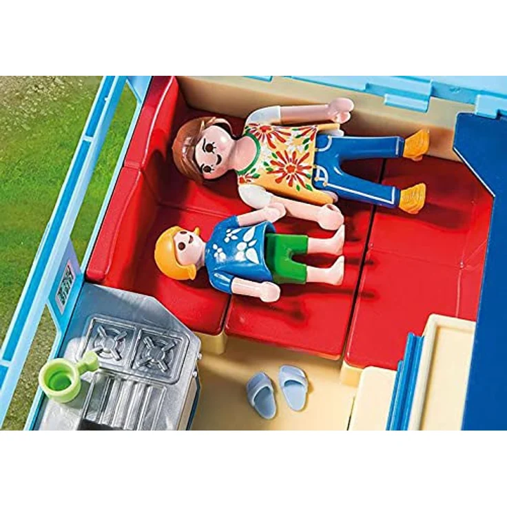 PLAYMOBIL 9502 Fun Park Pick up und Wohnwagen – Bild 5