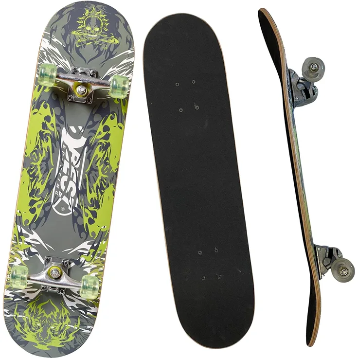Best Sporting Skateboard, ABEC A5, Green Ghost