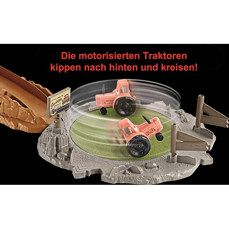 Mattel Disney Cars FLK03 Disney Cars Smokeys Traktor-Trainingspiste, braun – Bild 4