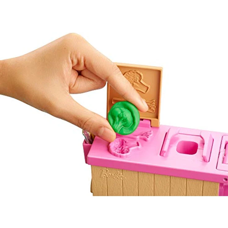 Barbie GHK43 - Pasta-Spielset mit Puppe (blond) und Arbeitsbereich, mit Zubehör und Spielknete, Spielzeug ab 4 Jahren – Bild 4