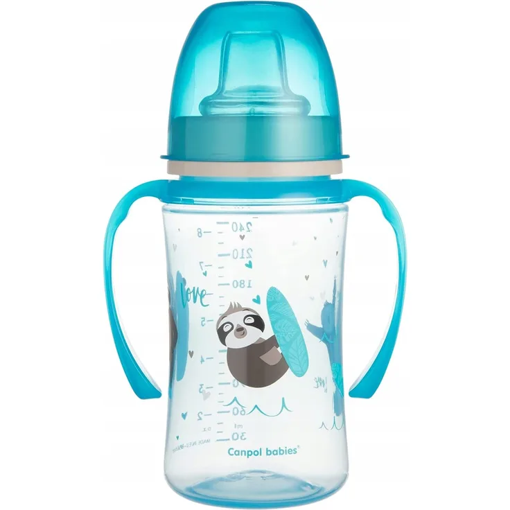 Canpol babies 240 ml Trinkbecher Trinkflasche EasyStart - Sweet Fun blau