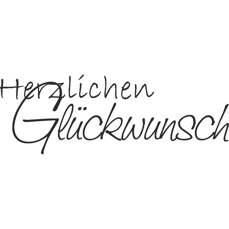 Knorr Prandell 211800305 Knorr prandell 211800305 Stempel aus Holz (Glückwünsche) Motivgröße 6,5 x 2,3 cm, Motiv: Herzlichen Glückwunsch – Bild 1