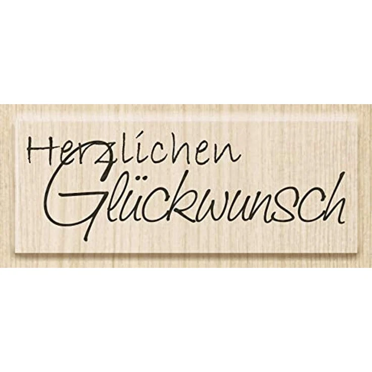Knorr Prandell 211800305 Knorr prandell 211800305 Stempel aus Holz (Glückwünsche) Motivgröße 6,5 x 2,3 cm, Motiv: Herzlichen Glückwunsch – Bild 5