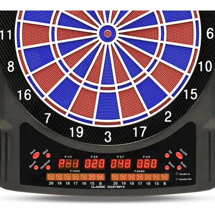Classic Master II elektronische Dartscheibe, 2-Loch mit Adapter | Carromco – Bild 3