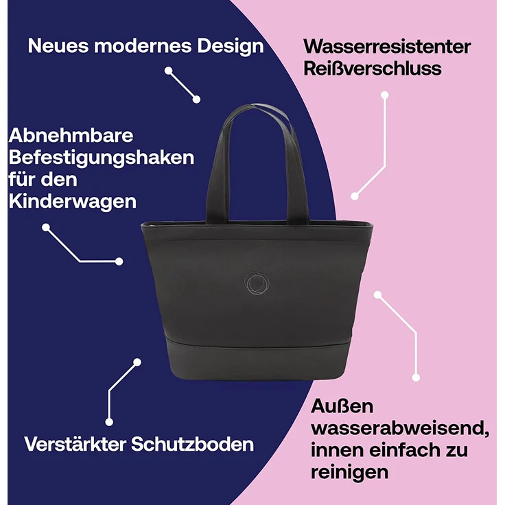 Bugaboo Wickeltasche mit Wickelauflage Midnight Black Schwarz 1 – Bild 6