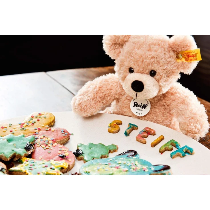 Steiff Teddybär Fynn - 28 cm - Teddy Kuscheltier für Kinder - beweglich & waschbar - beige (111327) – Bild 5