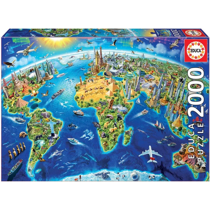 EDUCA 17129 Wahrzeichen Welt 2000 Teile Puzzle – Bild 1