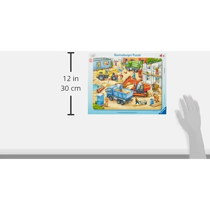 Ravensburger Kinderpuzzle 06120 - Große Baustellenfahrzeuge - Rahmenpuzzle – Bild 4