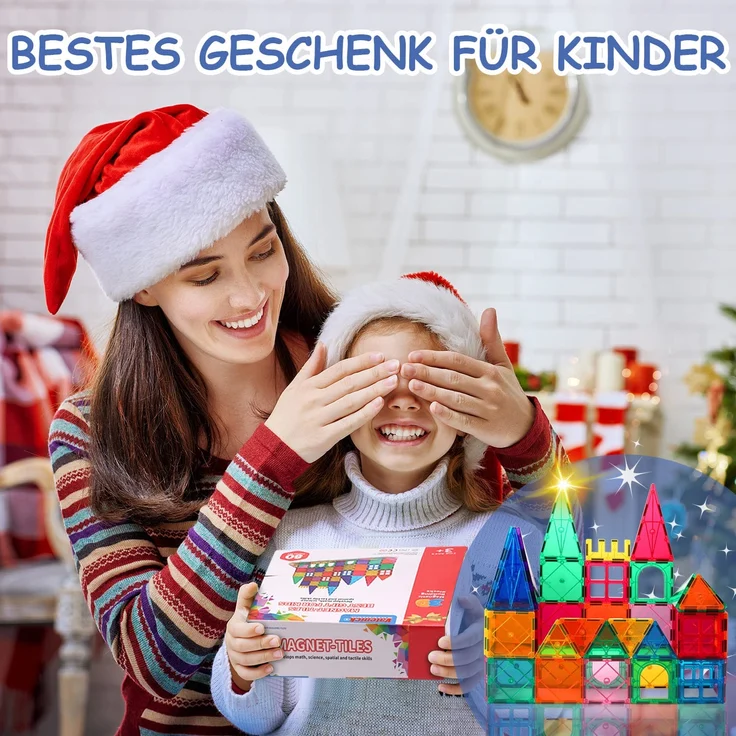 Magnetische Bausteine 80 Teile Magnetspielzeug Magnete Bauklötze Baukasten Kinder Magnetbausteine Perfekt für den Einsatz zu Hause, in Schulen, fürJungen und Mädchen 3 4 5 6 7 8 Jahre - Preisvergleich – Bild 7