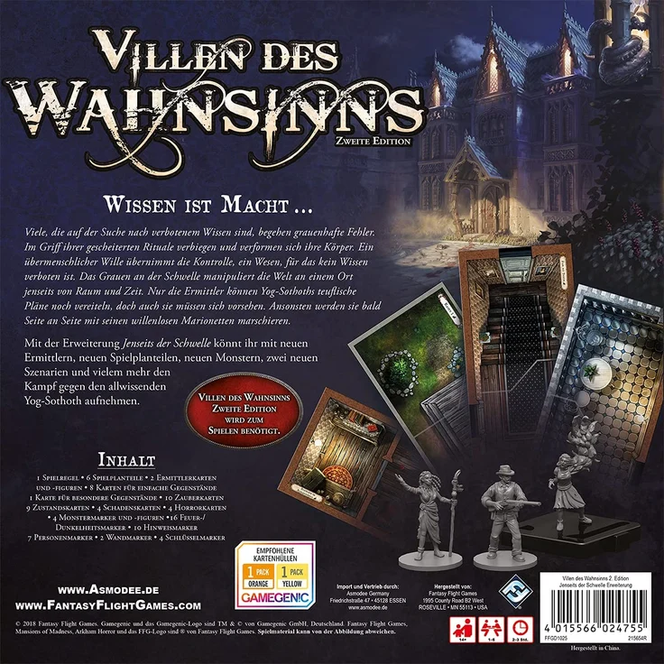 Fantasy Flight Games FFGD1025 Villen des Wahnsinns 2.Ed. -Jenseits der Schwelle Erweiterung DEUTSCH – Bild 3
