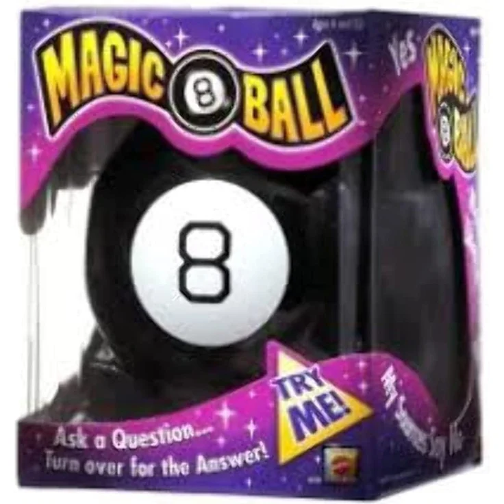 Mattel Magic 8 Ball, schwarz, 9 cm, englische Version – Bild 1
