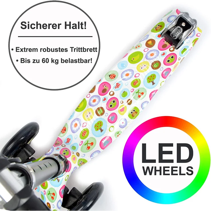 Apollo Fun-Scooter Kids Whiz LED Roller für Kinder ab 3 Jahren, Kinderroller, Kickboard, Tretroller – Bild 3